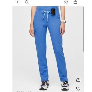 Figs Yola Capri Blue Skinny Scrub Pant
